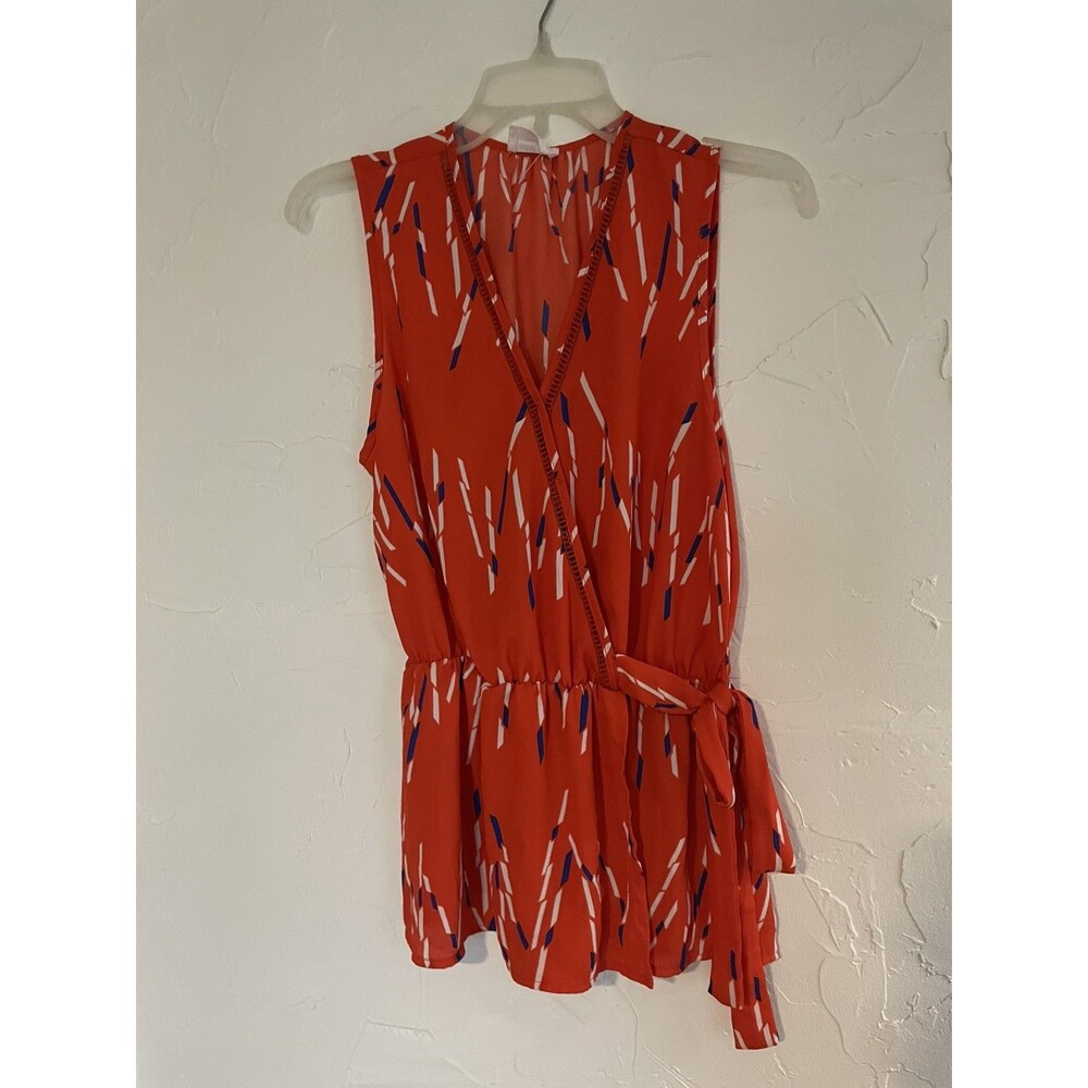 Sienna Sky Womens Shirt Size Small Red Floral Lightweight Flowy Camisole